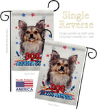 Patriotic Chihuahua - Pets Nature Vertical Impressions Decorative Flags HG120132 Made In USA