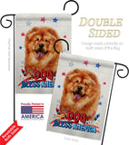 Patriotic Chow Chow - Pets Nature Vertical Impressions Decorative Flags HG120133 Made In USA