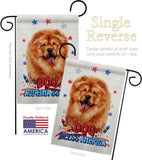 Patriotic Chow Chow - Pets Nature Vertical Impressions Decorative Flags HG120133 Made In USA