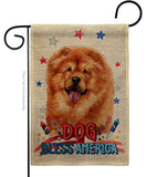 Patriotic Chow Chow - Pets Nature Vertical Impressions Decorative Flags HG120133 Made In USA