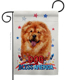 Patriotic Chow Chow - Pets Nature Vertical Impressions Decorative Flags HG120133 Made In USA