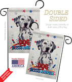 Patriotic Dalmatian - Pets Nature Vertical Impressions Decorative Flags HG120136 Made In USA