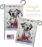 Patriotic Dalmatian - Pets Nature Vertical Impressions Decorative Flags HG120136 Made In USA