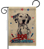 Patriotic Dalmatian - Pets Nature Vertical Impressions Decorative Flags HG120136 Made In USA