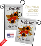 Welcome Best Friend - Pets Nature Vertical Impressions Decorative Flags HG130402 Made In USA