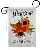 Welcome Best Friend - Pets Nature Vertical Impressions Decorative Flags HG130402 Made In USA