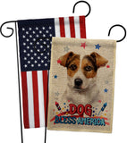 Patriotic Russell Terrier - Pets Nature Vertical Impressions Decorative Flags HG120103 Made In USA