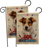 Patriotic Russell Terrier - Pets Nature Vertical Impressions Decorative Flags HG120103 Made In USA