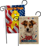 Patriotic Russell Terrier - Pets Nature Vertical Impressions Decorative Flags HG120103 Made In USA