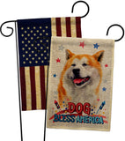 Patriotic Akita - Pets Nature Vertical Impressions Decorative Flags HG120105 Made In USA