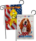 Patriotic Basset Hound - Pets Nature Vertical Impressions Decorative Flags HG120113 Made In USA