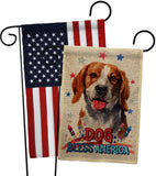 Patriotic Beagle - Pets Nature Vertical Impressions Decorative Flags HG120114 Made In USA