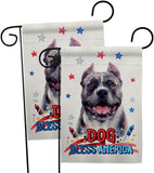 Patriotic Black Pitbull - Pets Nature Vertical Impressions Decorative Flags HG120118 Made In USA