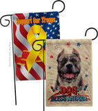 Patriotic Black Pitbull - Pets Nature Vertical Impressions Decorative Flags HG120118 Made In USA