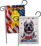 Patriotic Black Pitbull - Pets Nature Vertical Impressions Decorative Flags HG120118 Made In USA