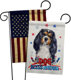 Patriotic Cavalier Spaniel - Pets Nature Vertical Impressions Decorative Flags HG120119 Made In USA