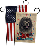 Patriotic Black Chow Chow - Pets Nature Vertical Impressions Decorative Flags HG120120 Made In USA