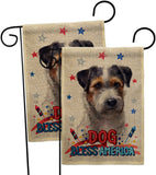 Patriotic Black Jack Russell - Pets Nature Vertical Impressions Decorative Flags HG120121 Made In USA