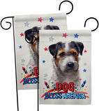 Patriotic Black Jack Russell - Pets Nature Vertical Impressions Decorative Flags HG120121 Made In USA