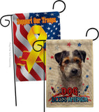 Patriotic Black Jack Russell - Pets Nature Vertical Impressions Decorative Flags HG120121 Made In USA