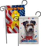 Patriotic Black Jack Russell - Pets Nature Vertical Impressions Decorative Flags HG120121 Made In USA