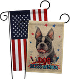 Patriotic Boston Terrier - Pets Nature Vertical Impressions Decorative Flags HG120123 Made In USA