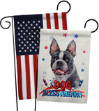 Patriotic Boston Terrier - Pets Nature Vertical Impressions Decorative Flags HG120123 Made In USA