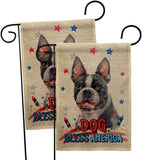 Patriotic Boston Terrier - Pets Nature Vertical Impressions Decorative Flags HG120123 Made In USA