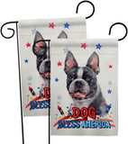 Patriotic Boston Terrier - Pets Nature Vertical Impressions Decorative Flags HG120123 Made In USA