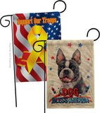 Patriotic Boston Terrier - Pets Nature Vertical Impressions Decorative Flags HG120123 Made In USA