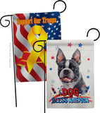 Patriotic Boston Terrier - Pets Nature Vertical Impressions Decorative Flags HG120123 Made In USA