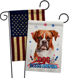 Patriotic Boxer - Pets Nature Vertical Impressions Decorative Flags HG120124 Made In USA