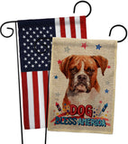 Patriotic Boxer - Pets Nature Vertical Impressions Decorative Flags HG120124 Made In USA