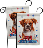 Patriotic Boxer - Pets Nature Vertical Impressions Decorative Flags HG120124 Made In USA