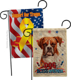 Patriotic Boxer - Pets Nature Vertical Impressions Decorative Flags HG120124 Made In USA