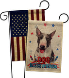 Patriotic Bull Terrier - Pets Nature Vertical Impressions Decorative Flags HG120127 Made In USA