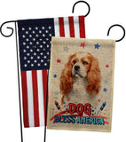 Patriotic Cavalier King Spaniel - Pets Nature Vertical Impressions Decorative Flags HG120128 Made In USA