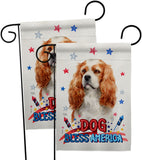 Patriotic Cavalier King Spaniel - Pets Nature Vertical Impressions Decorative Flags HG120128 Made In USA