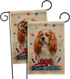 Patriotic Cavalier King Spaniel - Pets Nature Vertical Impressions Decorative Flags HG120128 Made In USA