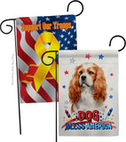 Patriotic Cavalier King Spaniel - Pets Nature Vertical Impressions Decorative Flags HG120128 Made In USA