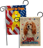 Patriotic Cavalier King Spaniel - Pets Nature Vertical Impressions Decorative Flags HG120128 Made In USA