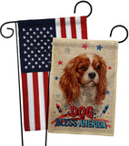 Patriotic Charles Spaniel - Pets Nature Vertical Impressions Decorative Flags HG120129 Made In USA