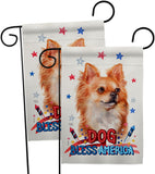 Patriotic Brown Chihuahua - Pets Nature Vertical Impressions Decorative Flags HG120130 Made In USA