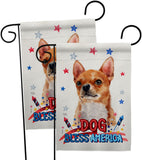 Patriotic Shorthair Chihuahua - Pets Nature Vertical Impressions Decorative Flags HG120131 Made In USA