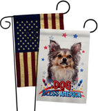 Patriotic Chihuahua - Pets Nature Vertical Impressions Decorative Flags HG120132 Made In USA