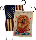 Patriotic Chow Chow - Pets Nature Vertical Impressions Decorative Flags HG120133 Made In USA