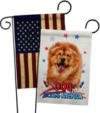 Patriotic Chow Chow - Pets Nature Vertical Impressions Decorative Flags HG120133 Made In USA