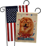 Patriotic Chow Chow - Pets Nature Vertical Impressions Decorative Flags HG120133 Made In USA