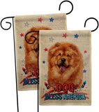 Patriotic Chow Chow - Pets Nature Vertical Impressions Decorative Flags HG120133 Made In USA