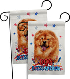 Patriotic Chow Chow - Pets Nature Vertical Impressions Decorative Flags HG120133 Made In USA